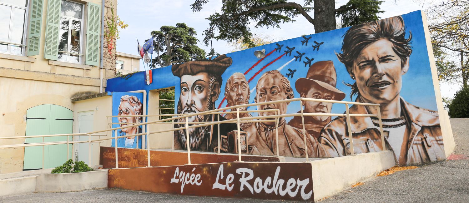 Fresque des célébrités de Salon de Provence Lycée le Rocher