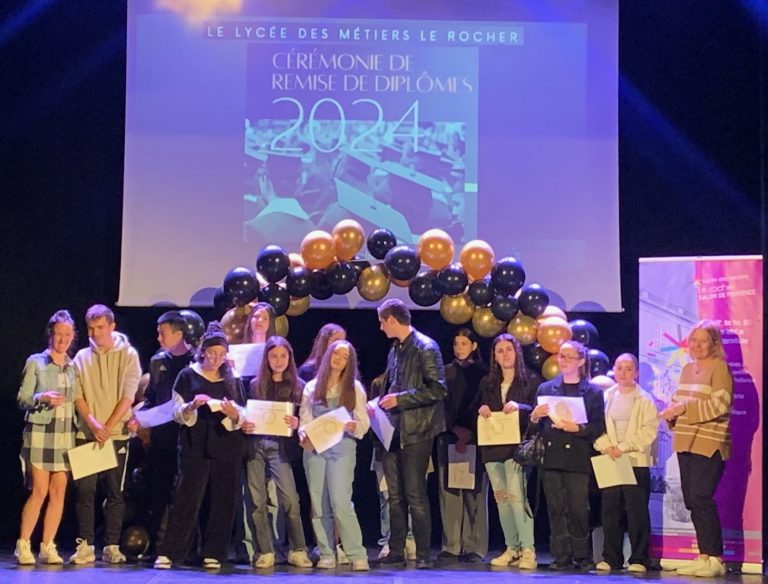 Remise des diplômes des élèves du lycée Le Rocher